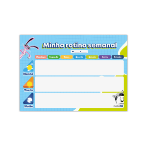 Pack Rotina Semanal de Estudos Infantil - Nota10