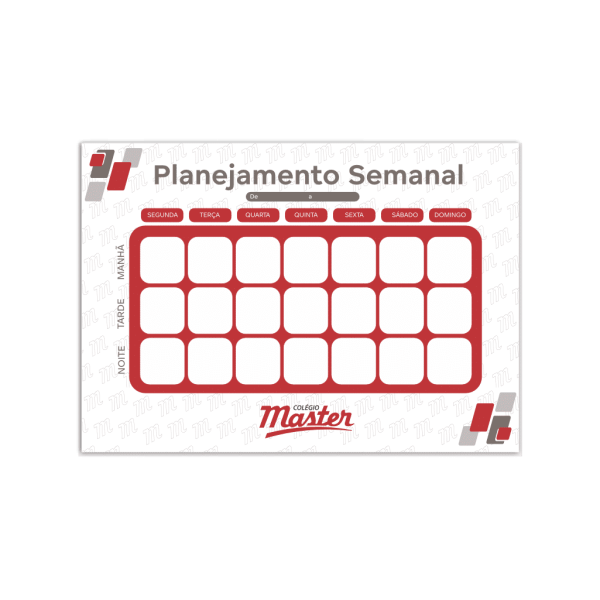 Pack Planejamento Semanal de Estudos Juvenil - Master