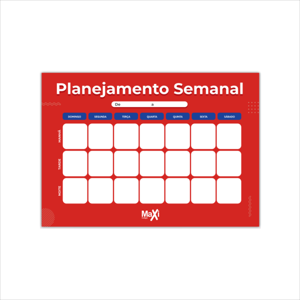 Pack Planejamento Semanal de Estudos Juvenil - Maxi